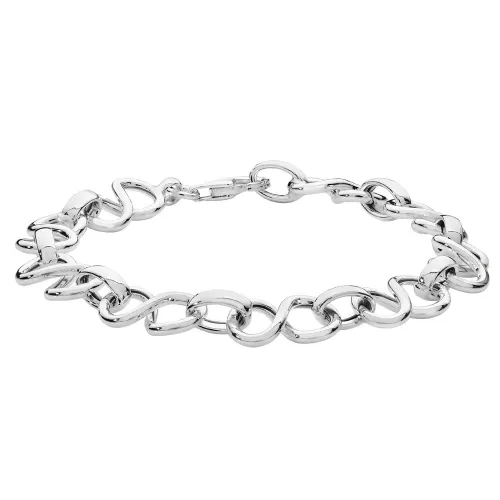 Silver Ladies' Infinity Link Bracelet 7.6g